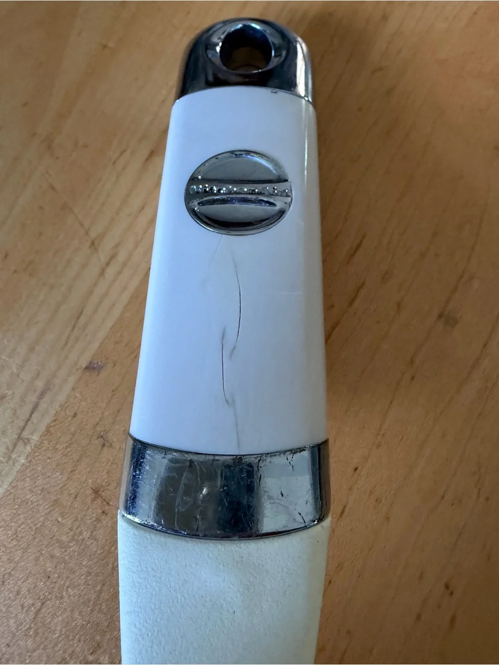 KitchenAide White Silicone Spatula with Chrome Accents